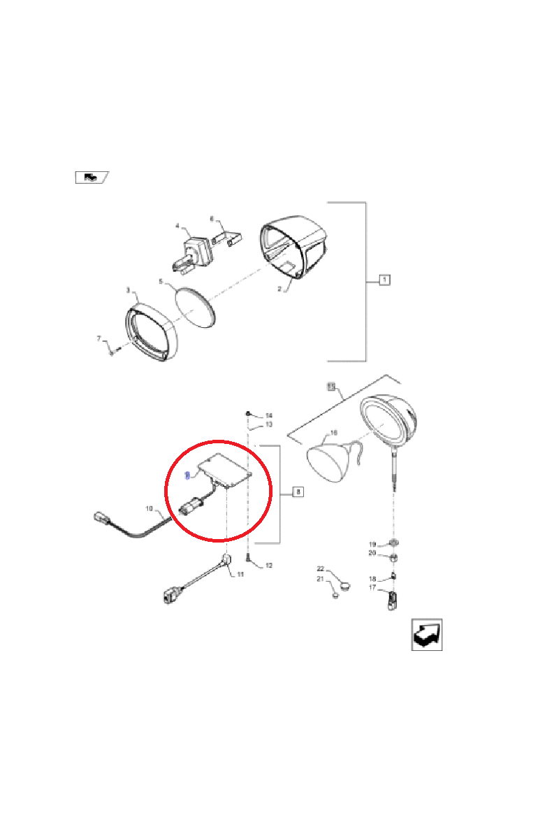 Лампа нагрузки New Holland CNH 87106306 - 447742A1 - 87475204