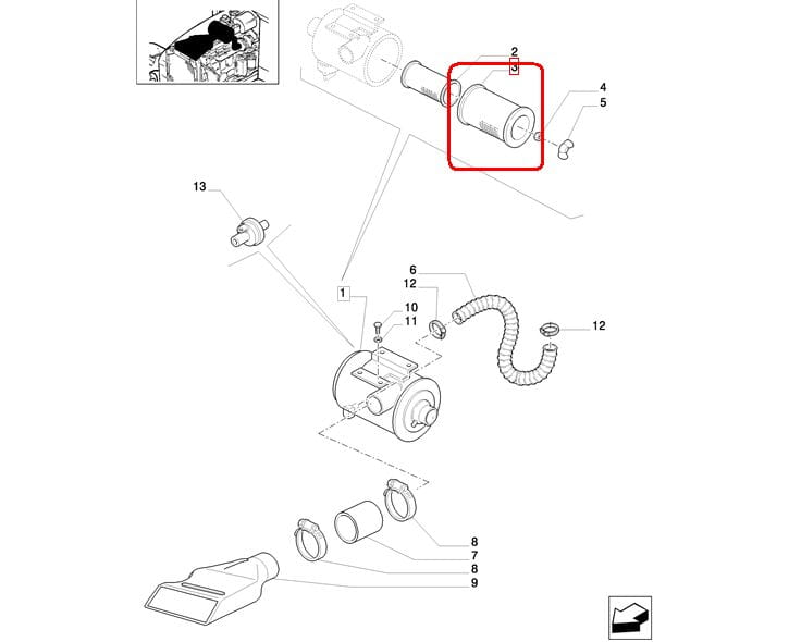 ФИЛЬТР НАРУЖНЫЙ ВОЗДУШНЫЙ NEW HOLLAND CASE 87394880 - 82034439 - 82008606