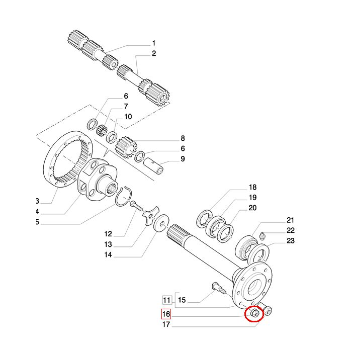 ГАЙКА ЗАДНЕГО КОЛЕСА NEW HOLLAND CASE STEYR 80748960 - 87651026