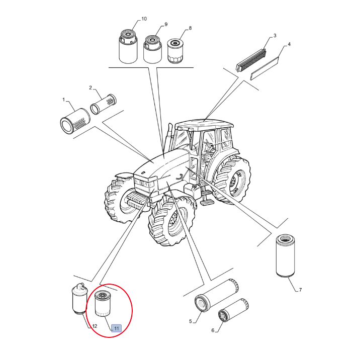 ФИЛЬТР ОХЛАЖДАЮЩЕЙ ЖИДКОСТИ NEW HOLLAND 83971970 - 47450682