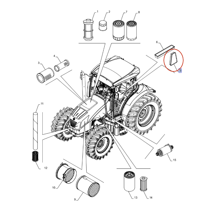 ПРОДОЛЬНЫЙ САЛОННЫЙ ФИЛЬТР NEW HOLLAND CASE STEYR 84577445