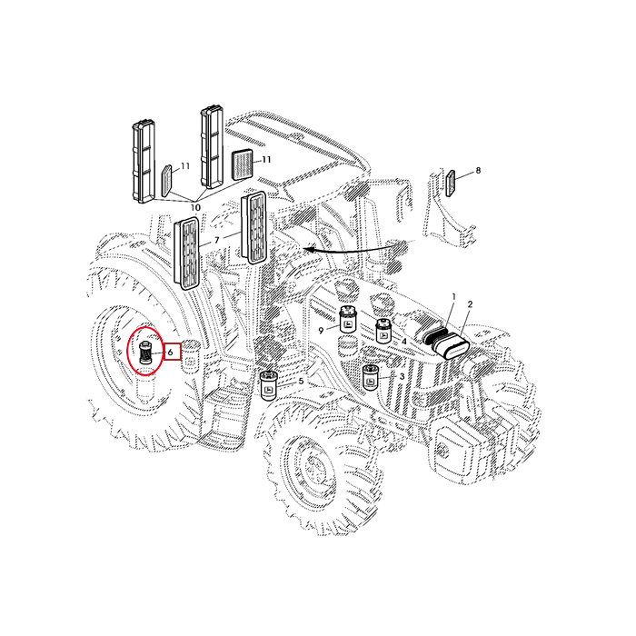 ВСТАВКА ГИДРАВЛИЧЕСКОГО ФИЛЬТРА JOHN DEERE AL169573