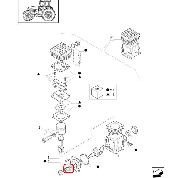 УПЛОТНЕНИЕ ВОЗДУШНОГО КОМПРЕССОРА NEW HOLLAND CASE 9970279 - 132000130705