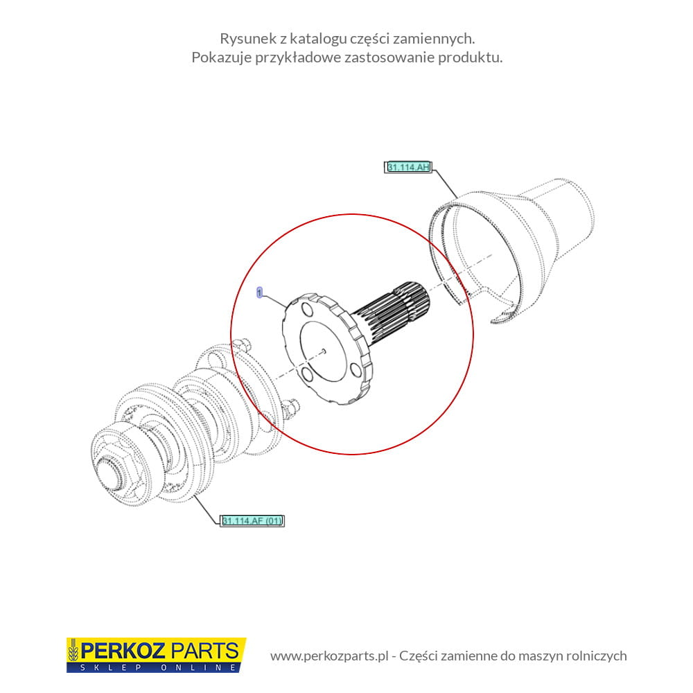 ФРЕЗА ВОМ NEW HOLLAND 47607574 540/1000 об/мин