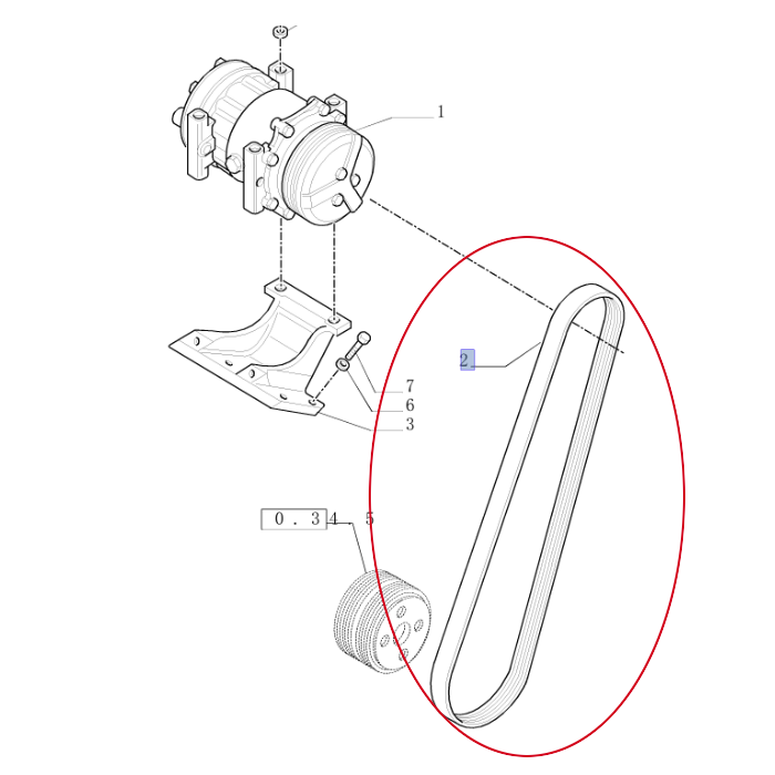 РЕМЕНЬ КОНДИЦИОНЕРА NEW HOLLAND CASE STEYR 87399980