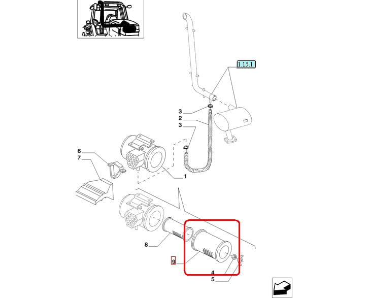 НАРУЖНЫЙ ВОЗДУШНЫЙ ФИЛЬТР NEW HOLLAND CASE 87394888 - 82014793 - 82034445 - 87394887