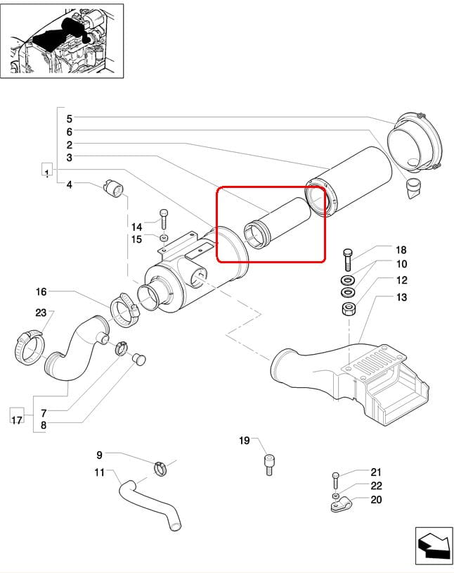 ФИЛЬТР ВОЗДУШНЫЙ ВНУТРЕННИЙ NEW HOLLAND CASE STEYR 87682992 - 82034607