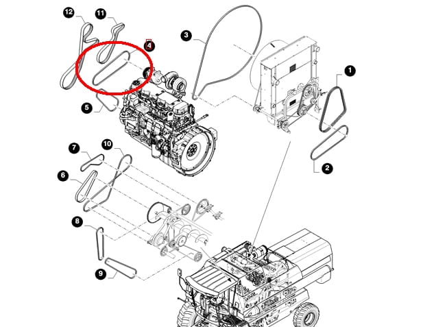 НАБОР РЕМЕШКОВ ДЛЯ КОРПУСА NEW HOLLAND 84817670