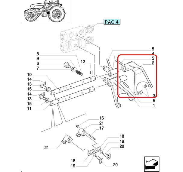 ВИЛКА КОРОБКИ ПЕРЕДАЧ NEW HOLLAND CASE 5180050