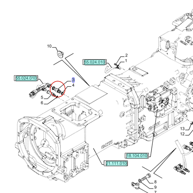 ДАТЧИК ПОЛОЖЕНИЯ СЕЛЕКТОРА CNH 87369250