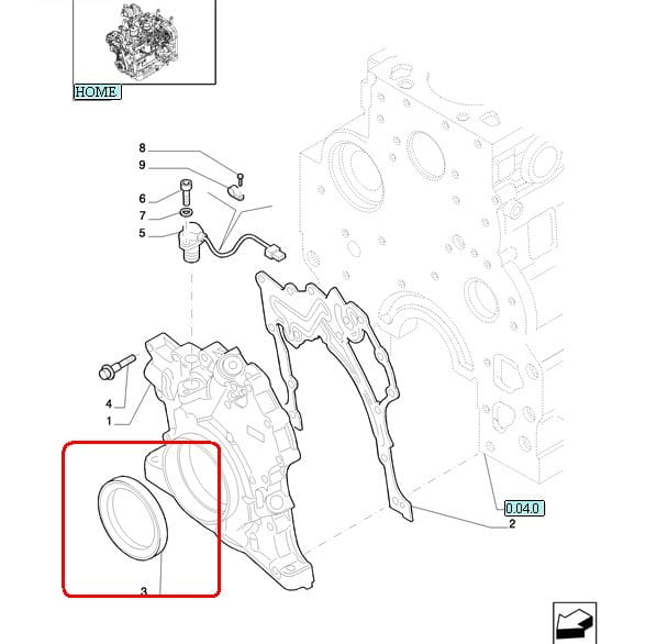 САЛЬНИК КОЛЕНВАЛА ПЕРЕДНИЙ NEW HOLLAND CASE STEYR 4890832 - 5801483558