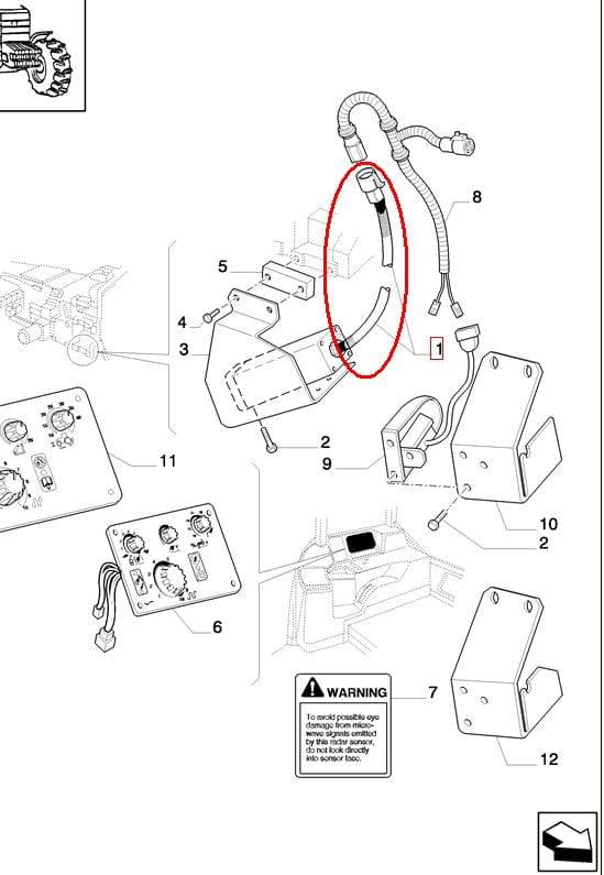 КОРПУС ДЛЯ РАДАРА NEW HOLLAND 82021163