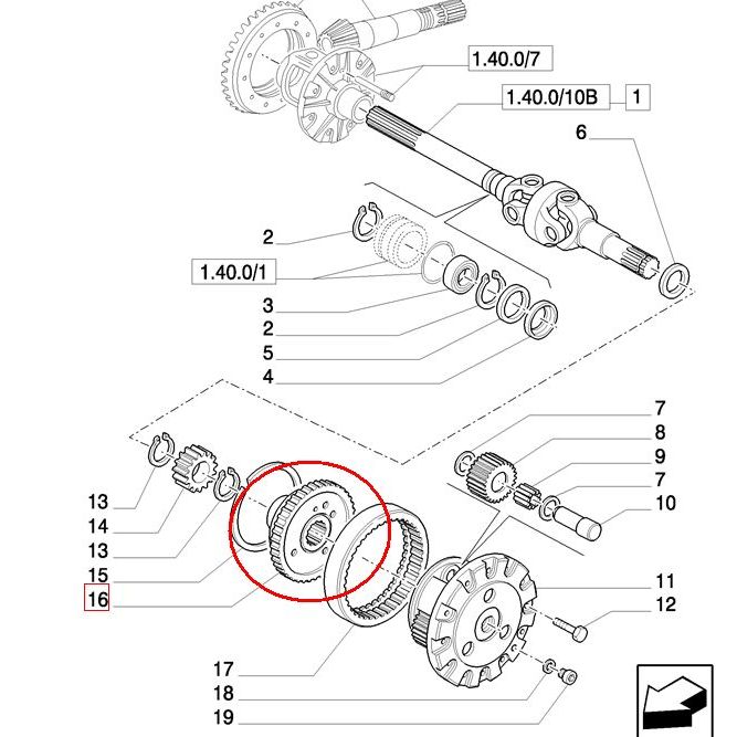 БОЛЬШАЯ СКОРОСТНАЯ ПЕРЕДАЧА NEW HOLLAND CASE 5151440