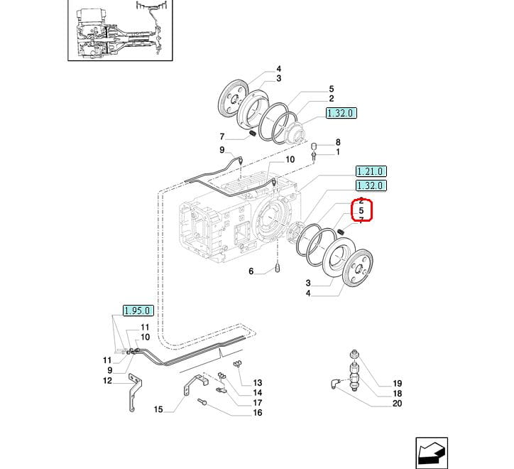 ТОРМОЗНАЯ ПРОКЛАДКА КОРПУСА NEW HOLLAND 5165512