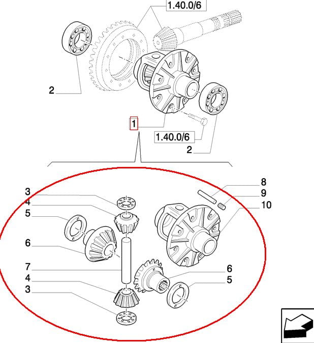 КОРПУС ДИФФЕРЕНЦИАЛА NEW HOLLAND 5151112