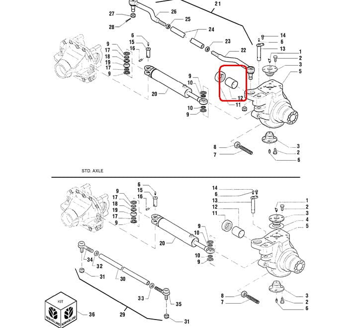 ВТУЛКА ЛАТУННОГО ВАЛА NEW HOLLAND 86027148