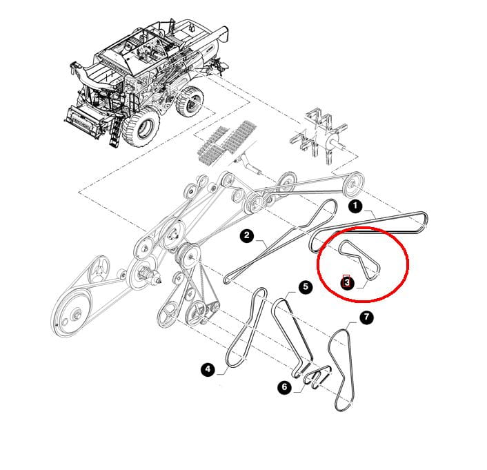 РЕМЕНЬ НАТЯЖИВАЮЩИЙ РЕМЕНЬ NEW HOLLAND CASE 84175581 - 87011585