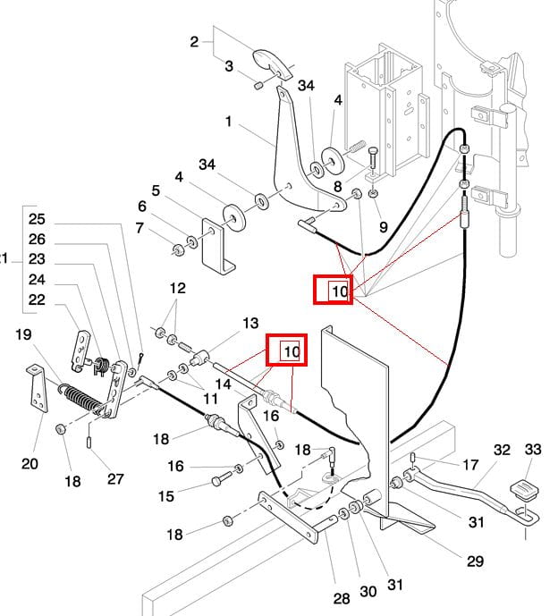 КАБЕЛЬ РУЧНОГО ГАЗОНА NEW HOLLAND 86504052