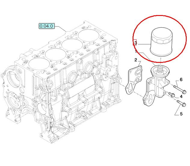 ФИЛЬТР ДВИГАТЕЛЯ NEW HOLLAND CASE STEYR 87679494 - 87679598 - 47535939