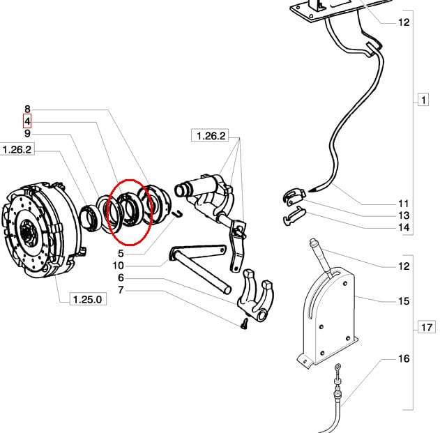 Выжимной подшипник карданного вала NEW HOLLAND CASE 24905360 - 84455696