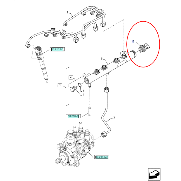 ДАТЧИК ДАВЛЕНИЯ NEW HOLLAND 5801474160