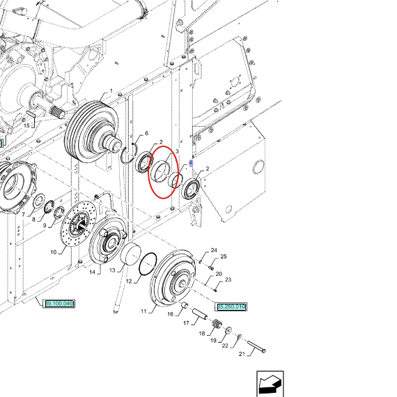 ПРОСТРАНСТВО ШКИВА CNH 84026151