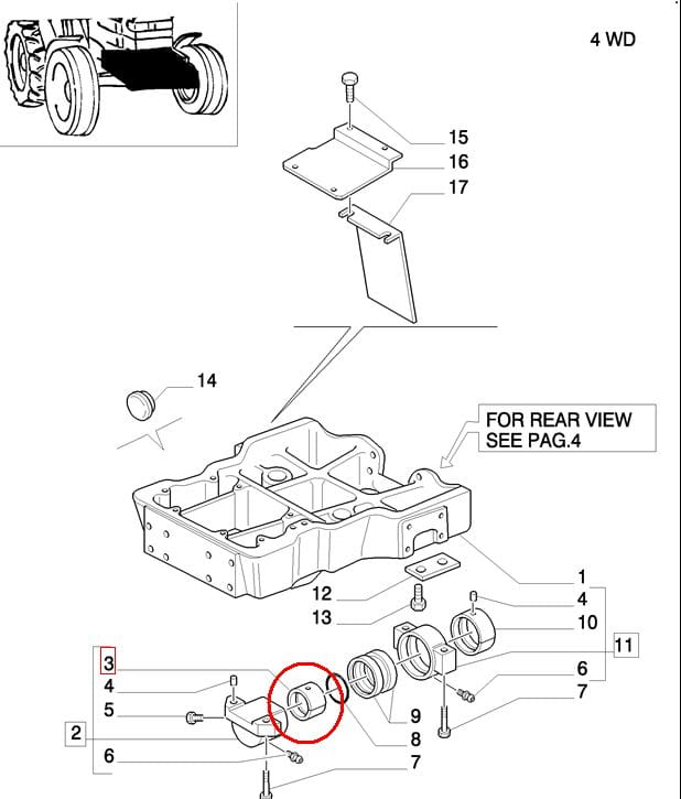 ЛАТУННАЯ ВТУЛКА ПЕРЕДНЕЙ ПОДВЕСКИ NEW HOLLAND CASE 5140889