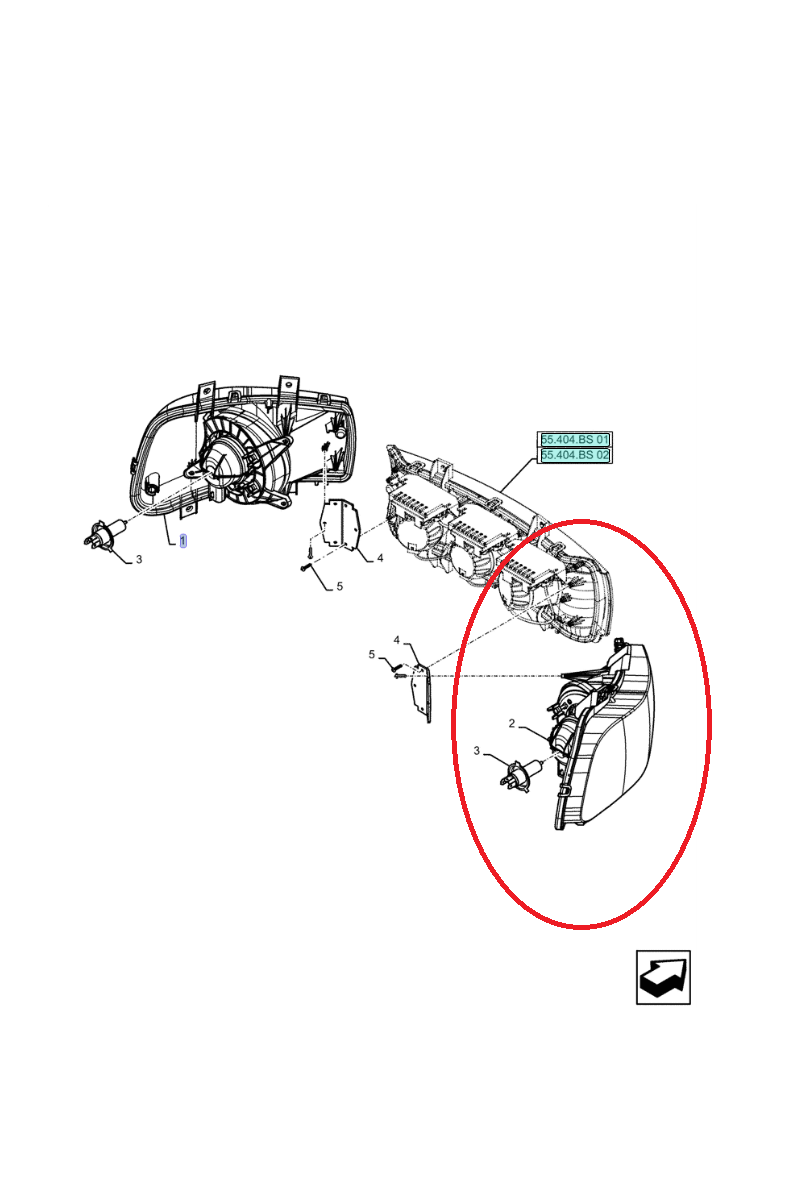 ФАРА ПЕРЕДНЯЯ ПРАВАЯ NEW HOLLAND CNH 87455672