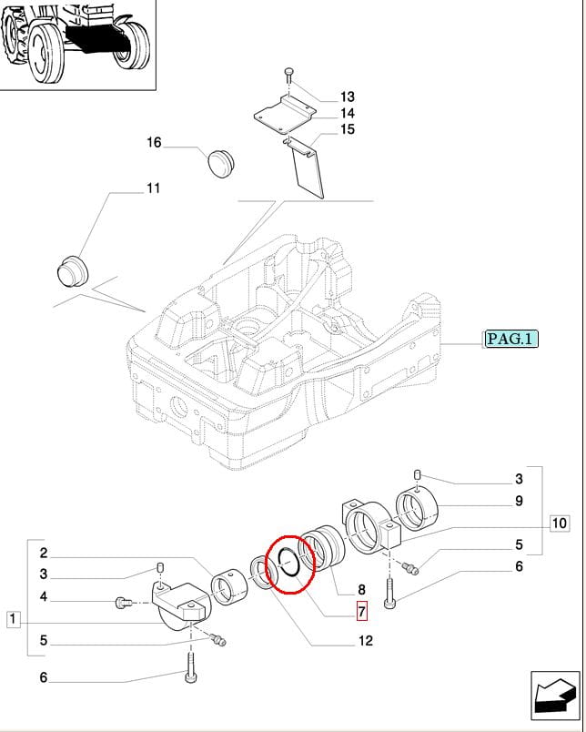 УПЛОТНИТЕЛЬНОЕ КОЛЬЦО ДЛЯ ПОДВЕСКИ ПЕРЕДНЕЙ ОСИ NEW HOLLAND CASE 14471380 - 80235760