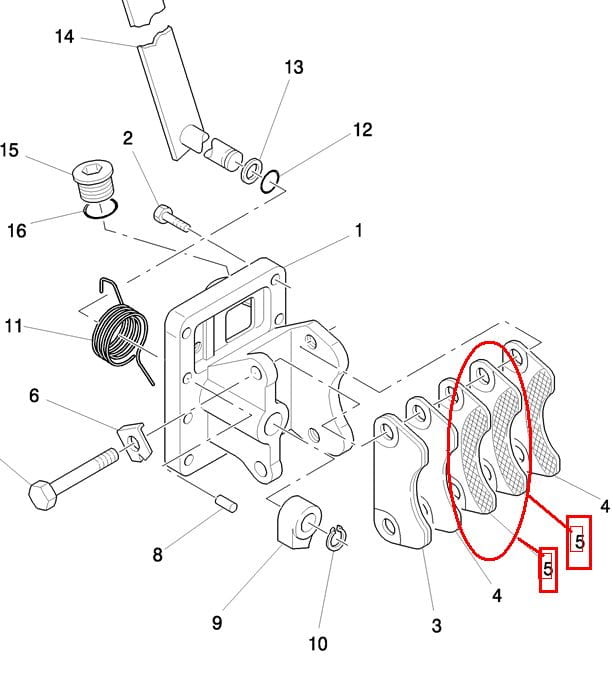 ТОРМОЗНЫЕ КОЛОДКИ NEW HOLLAND CASE 5158942 - 5104774 - 5127507 - 5158123