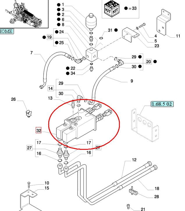 НАСОС ТОРМОЗНОЙ NEW HOLLAND CASE STEYR 87315873 - 87754484 - 47777898