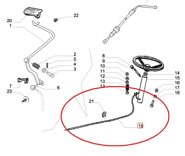 КАБЕЛЬ РУЧНОГО ГАЗА NEW HOLLAND CASE 5092569 - 87557539