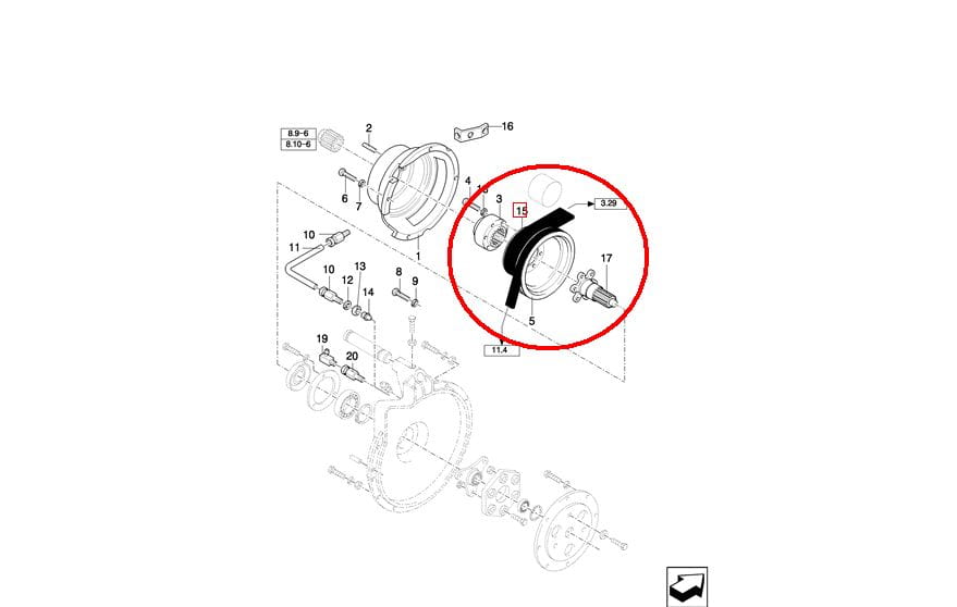 РЕМЕНЬ ПРИВОДА ГИДРОСТАТИЧЕСКОГО НАСОСА TX NEW HOLLAND CASE 84817631