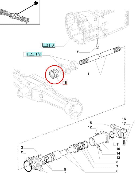 УПЛОТНИТЕЛЬНОЕ КОЛЬЦО ДЛЯ ПОДВЕСКИ ПЕРЕДНЕЙ ОСИ NEW HOLLAND CASE 5188609