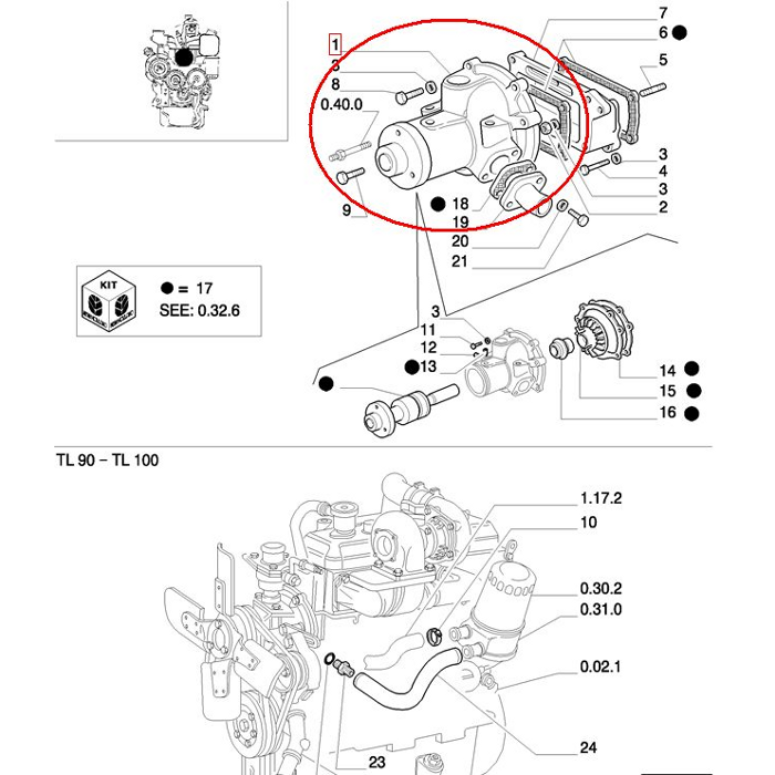 ВОДЯНОЙ НАСОС NEW HOLLAND CASE 99454833