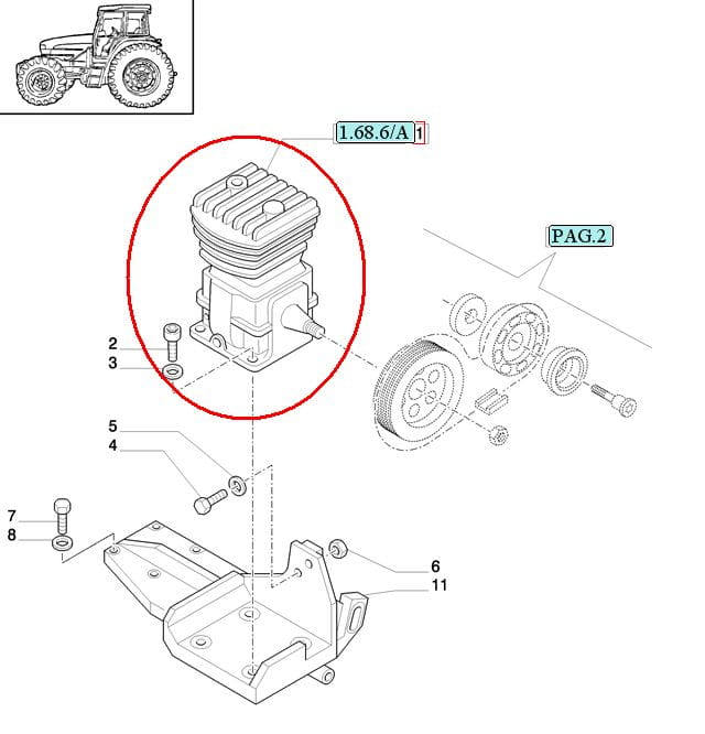 Воздушный компрессор New Holland CASE 82003029