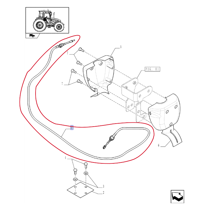 РЕВЕРСНЫЙ КАБЕЛЬ NEW HOLLAND CASE 84315134