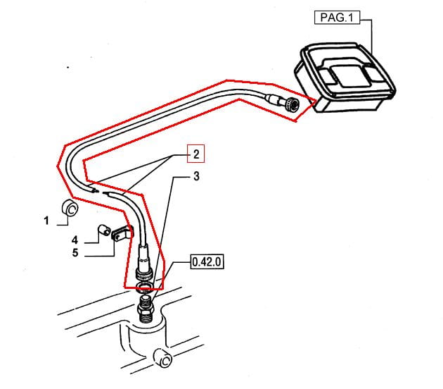 КАБЕЛЬ MOTORHOUR NEW HOLLAND 5093836