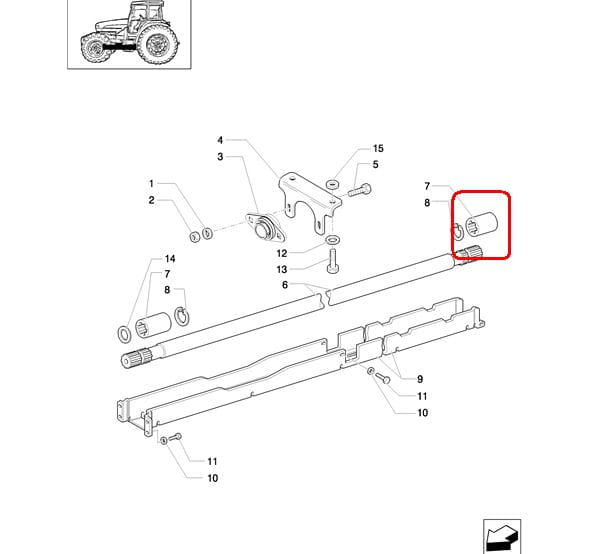 ВТУЛКА ПЕРЕДНЕГО ПРИВОДНОГО ВАЛА NEW HOLLAND CASE 5199243