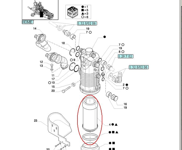 ФИЛЬТР ГИДРАВЛИЧЕСКИЙ (ВСТАВКА) NEW HOLLAND CASE STEYR 87708150 - 47617638