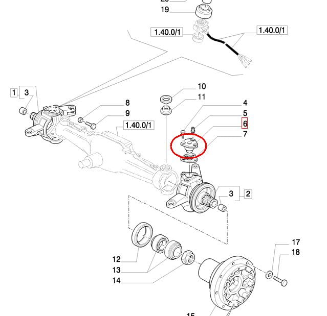 КОРПУС ПЕРЕДНЕЙ ОСИ STUNNEL NEW HOLLAND 5137239