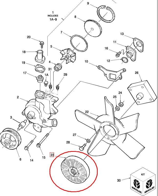 Вискомуфта - вискоза - New Holland CASE CNH 81862862