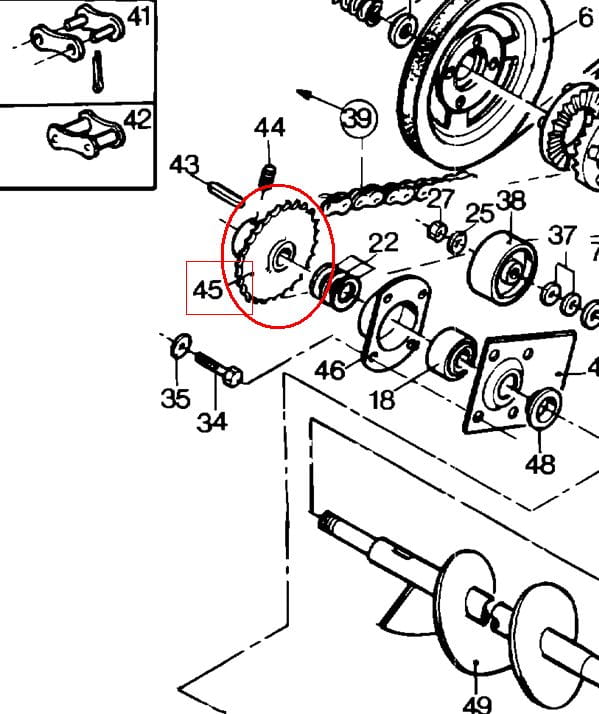 ПРИВОДНАЯ ШЕСТЕРНЯ КОНВЕЙЕРА NEW HOLLAND CASE 80423659 - 423659