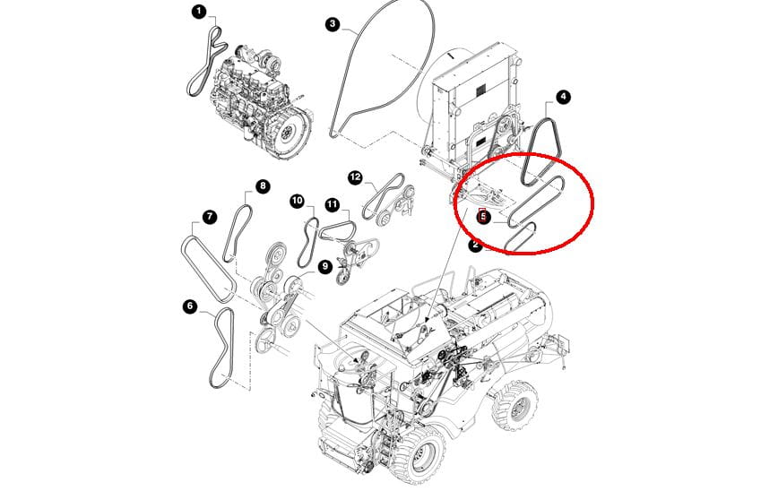 РЕМЕНЬ ПРИВОДА ВЕНТИЛЯТОРА NEW HOLLAND CASE 84817626