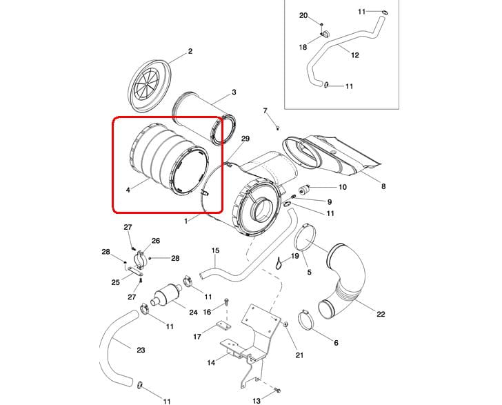 ФИЛЬТР НАРУЖНЫЙ ВОЗДУШНЫЙ NEW HOLLAND CASE 87408704 - 84475951