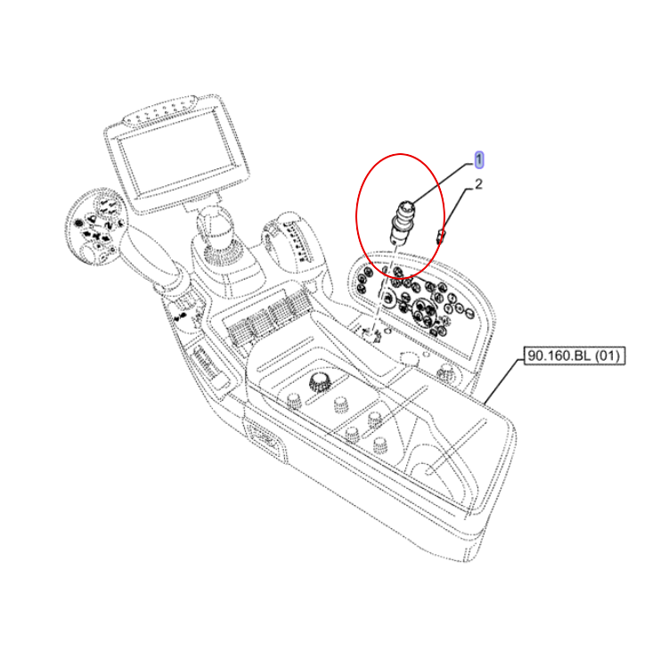 ПЕРЕКЛЮЧАТЕЛЬ ВОМ NEW HOLLAND CASE STEYR 87494204