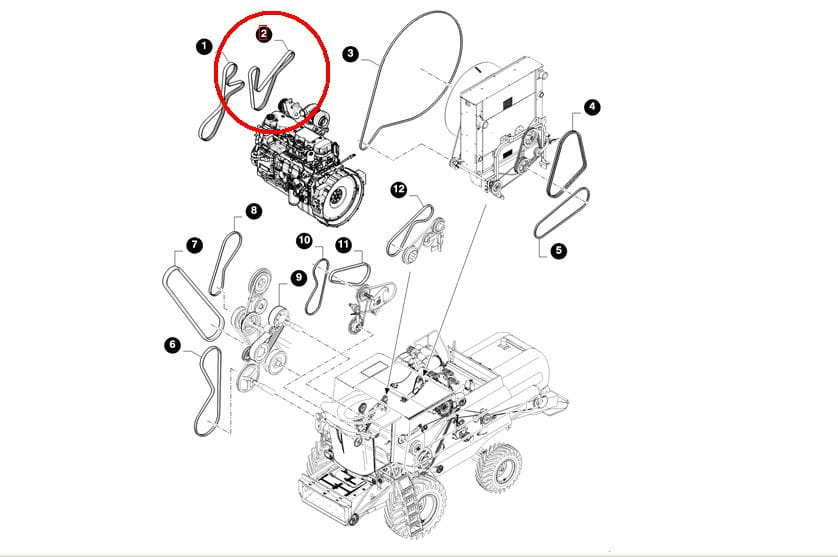 РЕМЕНЬ КОНДИЦИОНЕРА NEW HOLLAND CASE 504145203 - 87486945 - 87463529