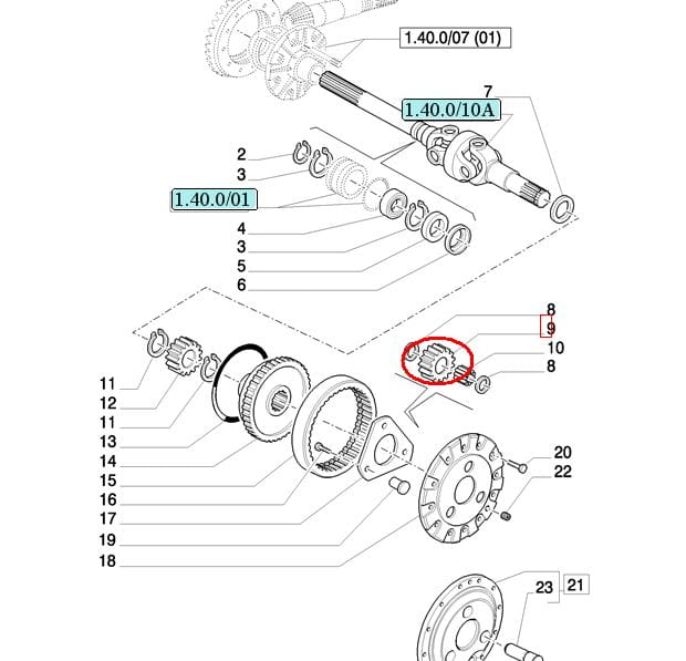 ПЛАНЕТАРНОЕ ГРОМКОГОВОЕ КОЛЕСО NEW HOLLAND CASE 5145497