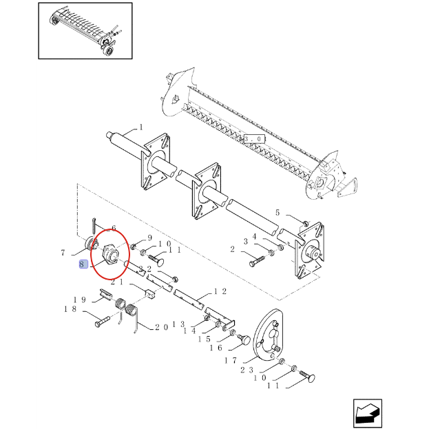 КОРПУС ПОДШИПНИКА CNH 54695 - 80054695