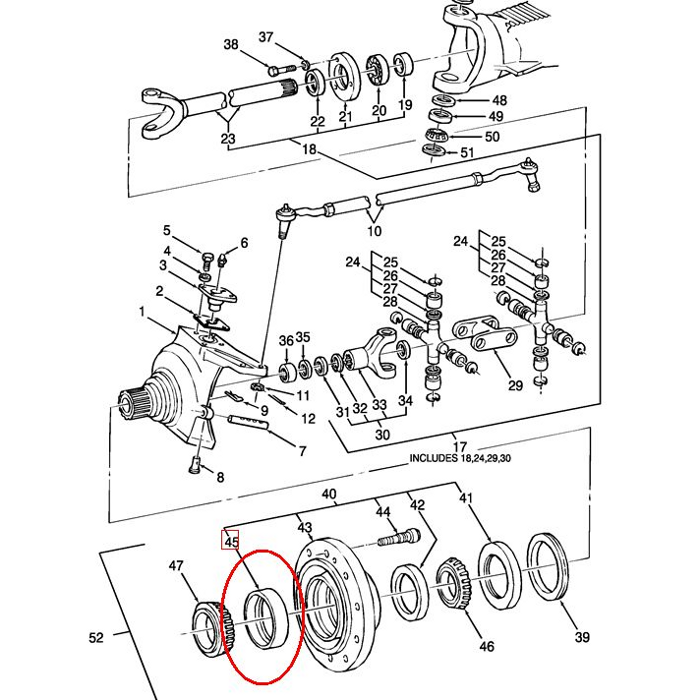 ПОДШИПНИК СТУПИЦЫ ПЕРЕДНЕЙ ОСИ STONE NEW HOLLAND L33732 - 80274842 - 274842